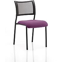 Brunswick Boardroom & Visitor Chair with Black Frame & Purple Seat