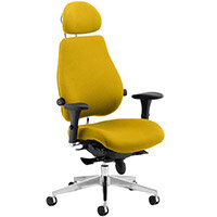 Chiro Plus Ultimate High Back Ergonomic Posture Office Chair With Headrest Sunset Yellow Chiro Plus Ultimate High Back Ergonomic Posture Office Chair With Headrest Sunset Yellow