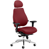 Chiro Plus Ultimate High Back Ergonomic Posture Office Chair With Headrest Chilli Red