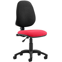 Eclipse I Lever Task Operator Office Chair Cherry Red Seat, Weight Capacity: 150kg, Usage: 8 hours a day, Height Adjustment