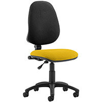 Eclipse I Lever Task Operator Office Chair Sunset Yellow Seat, Weight Capacity: 150kg, Usage: 8 hours a day, Height Adjustment