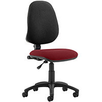 Eclipse I Lever Task Operator Office Chair Chilli Red Seat, Weight Capacity: 150kg, Usage: 8 hours a day, Height Adjustment