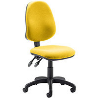 Eclipse II Lever Task Operator Office Chair With No Arms Sunset Yellow - Weight Capacity: 125kg - Usage: 8 hours a day
