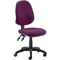 Eclipse II Lever Task Operator Office Chair With No Arms Purple - Weight Capacity: 125kg - Usage: 8 hours a day