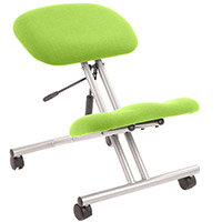 Kneeling Stool Silver Frame Swizzle Green Kneeling Stool Silver Frame Swizzle Green