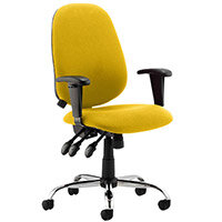 Lisbon High Back Task Operator Office Chair Sunset Yellow