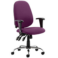 Lisbon High Back Task Operator Office Chair Purple