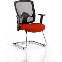 Portland Boardroom & Visitor Chair Cantilever Pimento Rustic Orange Portland Boardroom & Visitor Chair Cantilever Pimento Rustic Orange