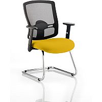 Portland Boardroom & Visitor Chair Cantilever Sunset Yellow