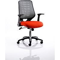 Relay Task Operator Office Chair Silver Back Pimento Rustic Orange Relay Task Operator Office Chair Silver Back Pimento Rustic Orange