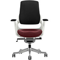 Zure High Back Executive Office Chair Black Back & Chilli Red Seat With Height Adjustable Pivot Arms