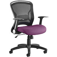 Zeus Task Operator Office Chair Fold Up Arms Purple