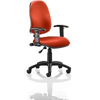 Eclipse I Lever Task Operator Office Chair With Height Adjustable Arms In Pimento Rustic Orange Eclipse I Lever Task Operator Office Chair With Height Adjustable Arms In Pimento Rustic Orange