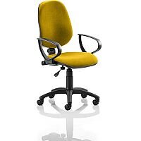 Eclipse I Lever Task Operator Office Chair With Loop Arms In Sunset Yellow Eclipse I Lever Task Operator Office Chair With Loop Arms In Sunset Yellow