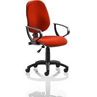 Eclipse I Task Operator Office Chair With Fixed Loop Arms Pimento Rustic Orange - Weight Capacity: 125kg - Usage: 8 hours a day