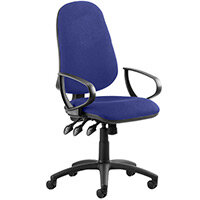 Eclipse III Lever Task Operator Office Chair With Loop Arms In Serene Blue Eclipse III Lever Task Operator Office Chair With Loop Arms In Serene Blue