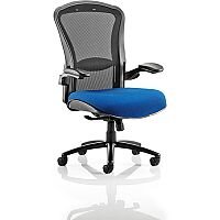 Houston Heavy Duty Task Operator Office Chair Black Mesh Back Serene Blue Seat - Weight Tolerance: 203kg