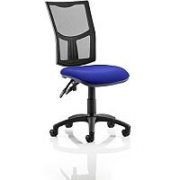 Eclipse II Lever Task Operator Office Chair Mesh Back With Serene Blue Seat