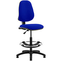 Eclipse I Lever Task Operator Office Chair Serene Blue With Draughtsman Kit