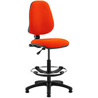 Eclipse I Lever Task Operator Office Chair Pimento Rustic Orange With Draughtsman Kit