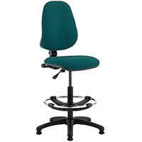 Eclipse I Lever Task Operator Office Chair Kingfisher Green With Draughtsman Kit