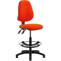 Eclipse II Lever Task Operator Office Chair Pimento Rustic Orange With Draughtsman Kit Eclipse II Lever Task Operator Office Chair Pimento Rustic Orange With Draughtsman Kit