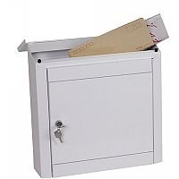 Phoenix Moda MB0113KW Top Loading Mail Box in White with Key Lock White Phoenix Moda MB0113KW Top Loading Mail Box in White with Key Lock White
