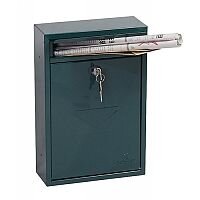 Phoenix Letra MB0116KG Front Loading Mail Box in Green with Key Lock Green Phoenix Letra MB0116KG Front Loading Mail Box in Green with Key Lock Green