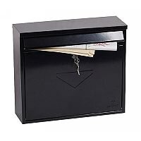 Phoenix Correo MB0118KB Front Loading Mail Box in Black with Key Lock Black Phoenix Correo MB0118KB Front Loading Mail Box in Black with Key Lock Black