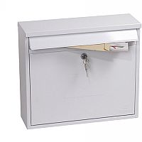 Phoenix Correo MB0118KW Front Loading Mail Box in White with Key Lock White Phoenix Correo MB0118KW Front Loading Mail Box in White with Key Lock White