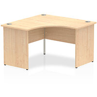 Impulse Symmetrical Corner Office Desk W1200xH730mm Panel End Legs Maple