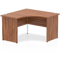 Impulse Symmetrical Corner Office Desk W1200xH730mm Panel End Legs Walnut
