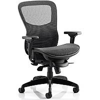 Stealth Shadow 24 Hour Posture Office Chair - Mesh Back - Mesh Seat - Adjustable Lumbar Support - Seat Slide - Adjustable Arms - Weight Tolerance 170kg - Black