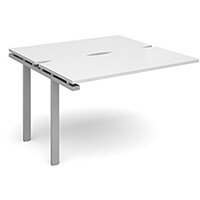 Adapt II add on units back to back 1200mm x 1200mm - silver frame, white top