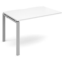 Adapt II add on unit single 1200mm x 800mm - silver frame, white top