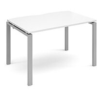 Adapt II starter unit single 1200mm x 800mm - silver frame, white top Adapt II starter unit single 1200mm x 800mm - silver frame, white top