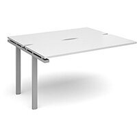 Adapt II add on units back to back 1400mm x 1200mm - silver frame, white top Adapt II add on units back to back 1400mm x 1200mm - silver frame, white top