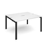 Adapt II starter units back to back 1400mm x 1200mm - black frame, white top Adapt II starter units back to back 1400mm x 1200mm - black frame, white top