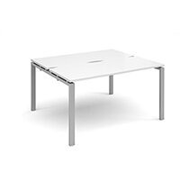 Adapt II starter units back to back 1400mm x 1200mm - silver frame, white top Adapt II starter units back to back 1400mm x 1200mm - silver frame, white top