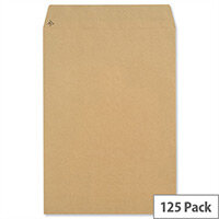 New Guardian 381x254mm 130gsm Manilla Peel and Seal Pocket Envelopes Pack of 125