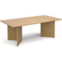 Arrow Head Leg Rectangular Boardroom Table 2000mm x 1000mm - Oak