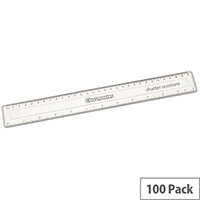 Eastpoint Classmaster Pack Of 100 30Cm Ruler Clear Spr30 100 Eastpoint Classmaster Pack Of 100 30Cm Ruler Clear Spr30 100