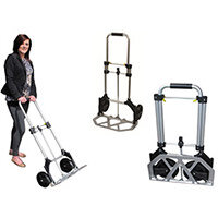 Aluminium Folding Sack Truck Capacity 90Kg - Silver & Black In Colour. Ideal For Use In Warehouses, Businesses, Homes & More. Aluminium Folding Sack Truck Capacity 90Kg - Silver & Black In Colour. Ideal For Use In Warehouses, Businesses, Homes & More.