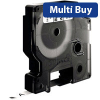 Dymo D1 Tape 43613, 6mm x 7m, Black on White (S0720780) - High-Contrast Labels for Easy Readability