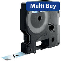 Dymo D1 Tape 45010, 12mm x 7m, Black on Clear (Ref S0720500) - Durable Label Tape for Clear Labeling