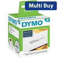 Dymo 99010 LabelWriter Labels, 28 x 89mm (Pack of 2 x 130) - High-Quality Address Labels for Mailing & Organising