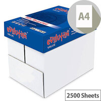 Evolution Value A4 80gsm White Printer Paper Box of 2500 Sheets EVV2180 Evolution Value A4 80gsm White Printer Paper Box of 2500 Sheets EVV2180