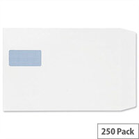 Plus Fabric C4 White Vertical Window Envelopes Peel and Seal Pocket 120gsm (Pack of 250) Plus Fabric C4 White Vertical Window Envelopes Peel and Seal Pocket 120gsm (Pack of 250)