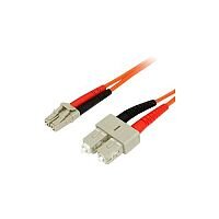 StarTech 1m Fiber Optic Cable Multimode Duplex 62.5/125 LSZH LC/SC OM1 LC to SC Fiber Patch Cable 2 x LC Male Network 2 x SC Male Network Orange