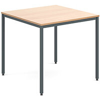 Rectangular flexi table with graphite frame 800mm x 800mm - beech Rectangular flexi table with graphite frame 800mm x 800mm - beech
